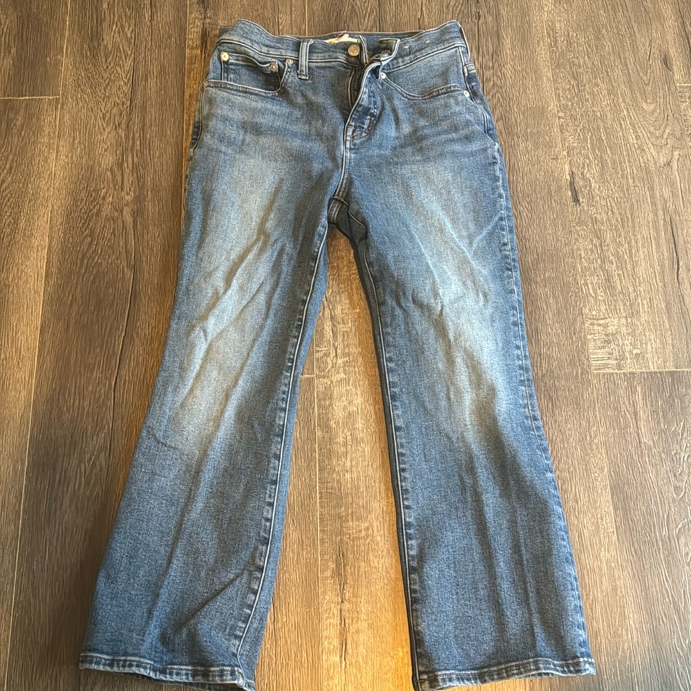 Madewell kick out crop jeans size 27 petite